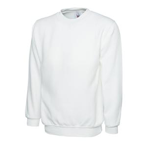 Uneek UC203 Classic Sweatshirt White Large 42-44